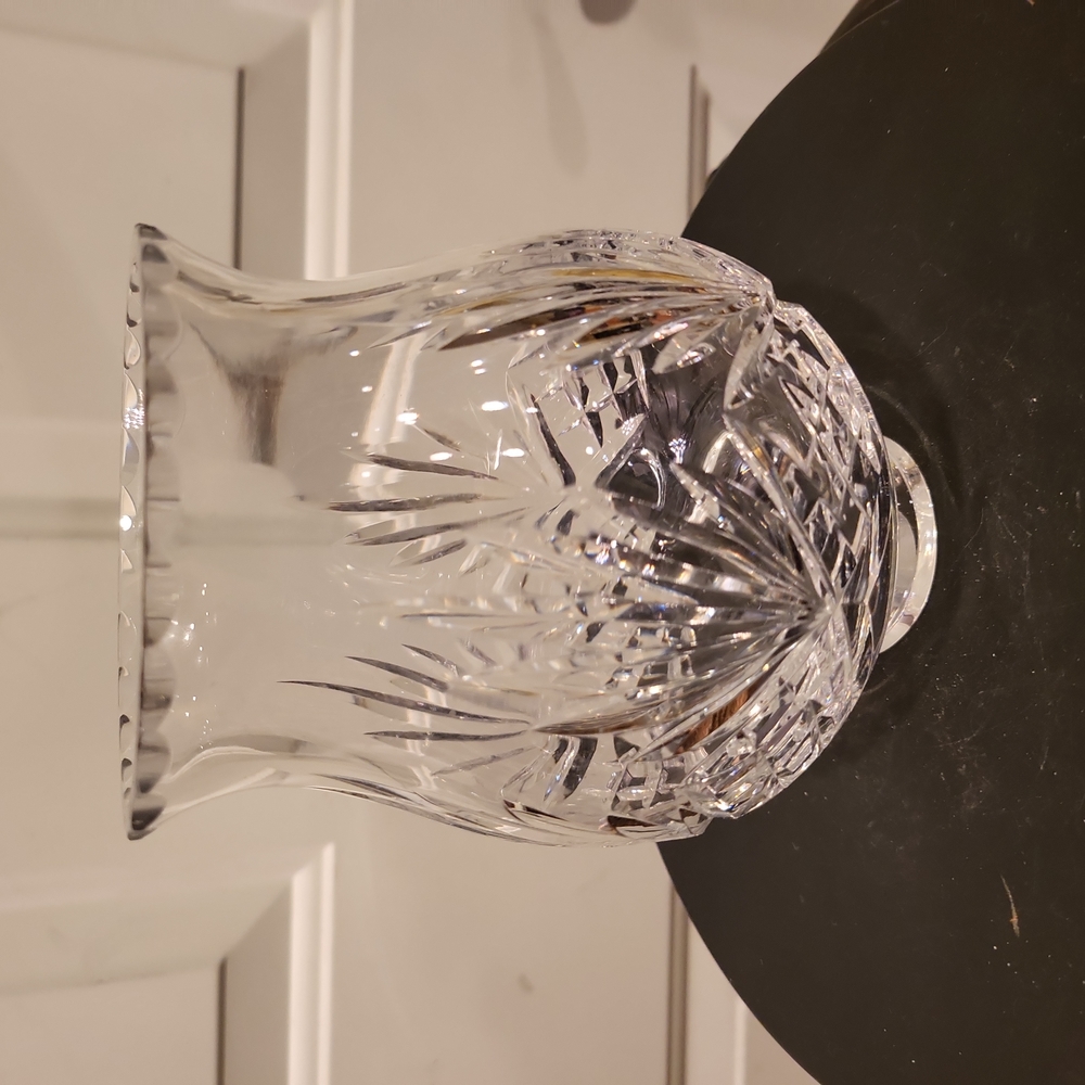 Crystal Lismore Style Candle Holder Cover No Base 6" - Picture 9 of 9